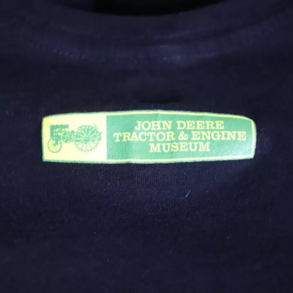 John Deere T-Shirt Mens M Black Short Sleeve Spell Out Graphic w/ Baseball Hat - Picture 8 of 11
